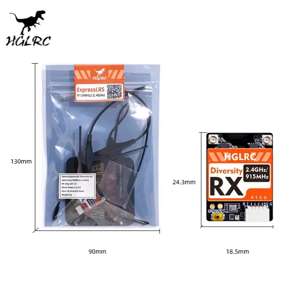 HGLRC Dualband RX ExpressLRS R - огляд і ціна Fpv Drone Antenna