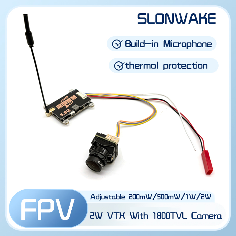 SLONWAKE 5.8G 56CH 2W transmit - огляд і ціна Fpv Drone Camera