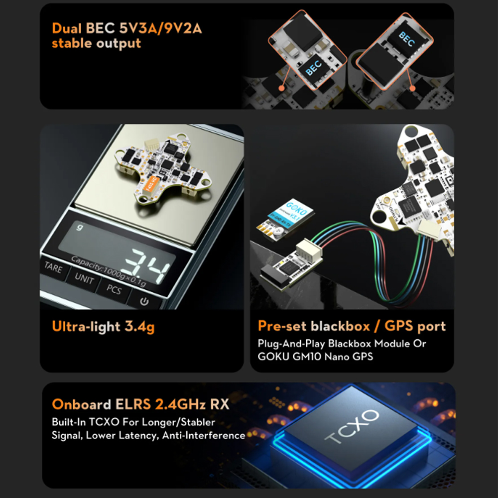 FLYWOO GOKU F405 HD 1S 12A AIO - огляд і ціна Fpv Drone Flight Controller